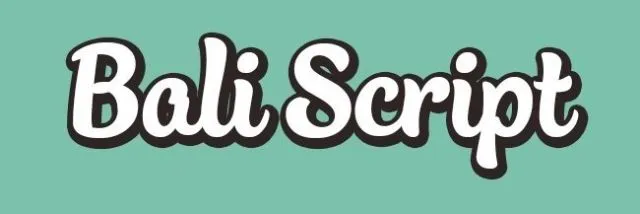 Font chữ quảng cáo Bali Font chữ quảng cáo Bali