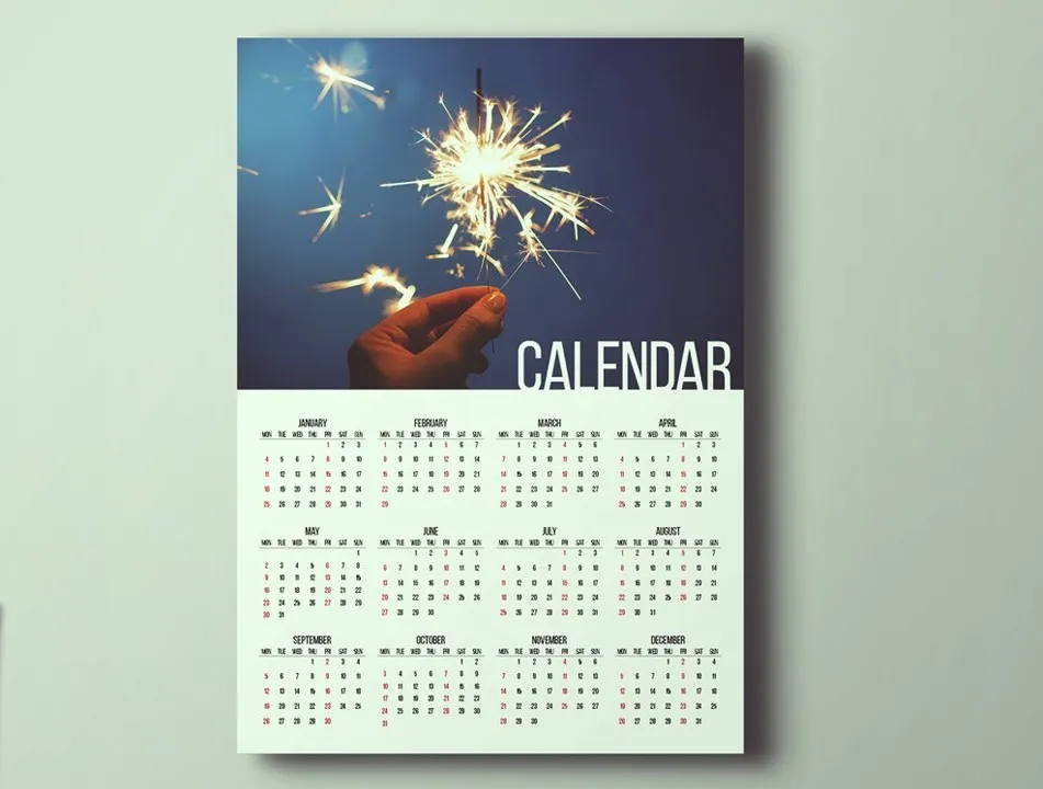 Lịch treo tường 1 tờ Lịch treo tường 1 tờ