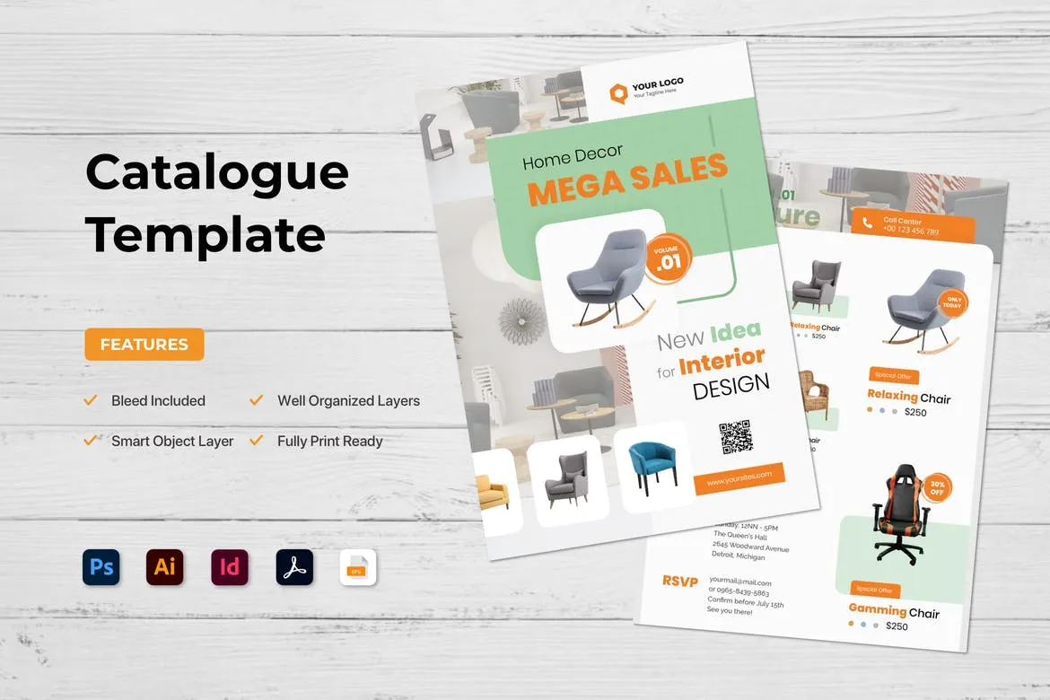 Mẫu danh mục sản phẩm Dawson (indd, idml) Mẫu danh mục sản phẩm Dawson (indd, idml)