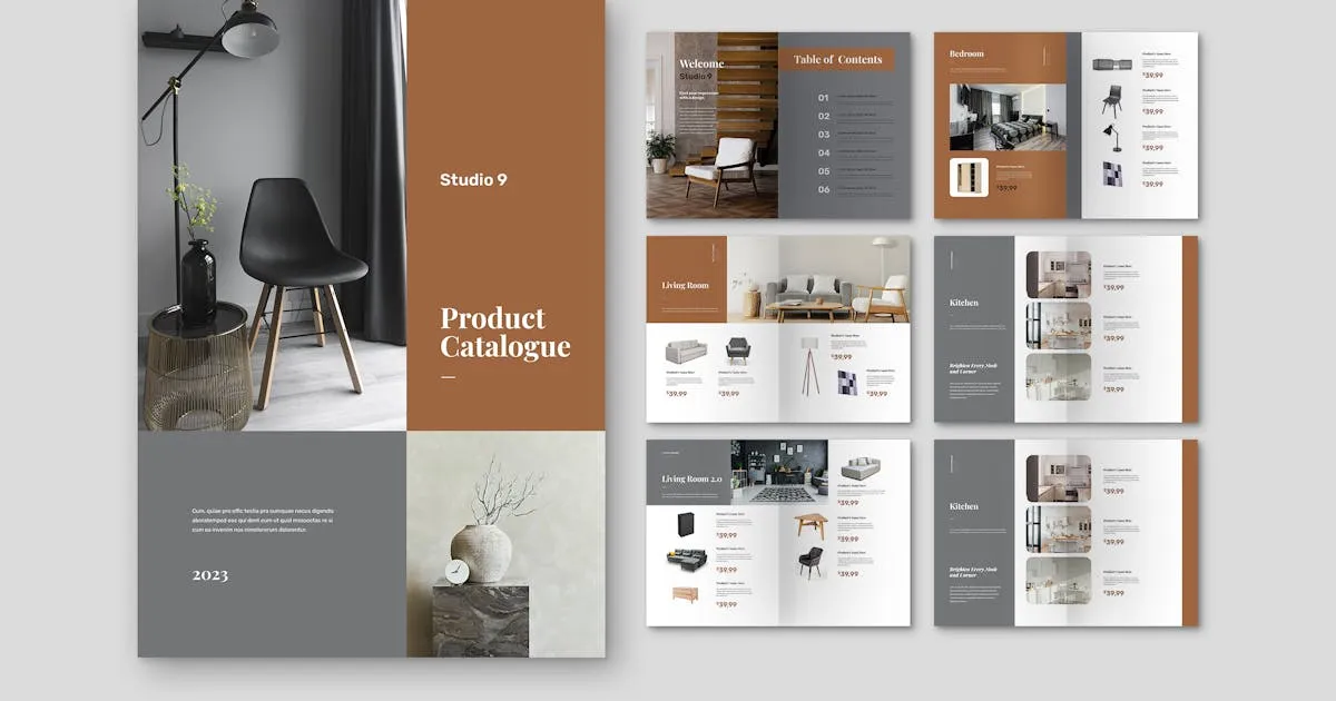 Mẫu thiết kế catalog sản phẩm nội thất (indd, idml) Mẫu thiết kế catalog sản phẩm nội thất (indd, idml)