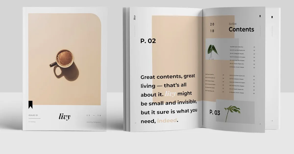 Mẫu thiết kế catalog tối giản (indd) Mẫu thiết kế catalog tối giản (indd)