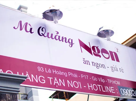 Bảng tôn dán decal Mì Quảng Bảng tôn dán decal Mì Quảng