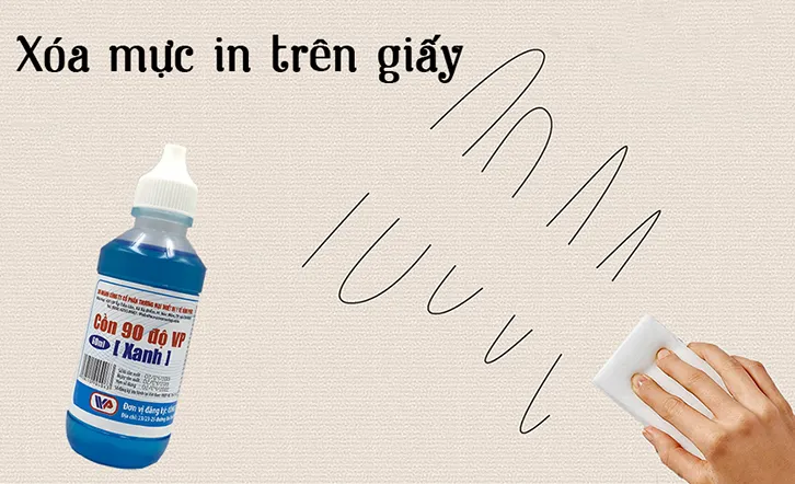 Cách làm bay mực in bằng cồn hữu ích Cách làm bay mực in bằng cồn hữu ích