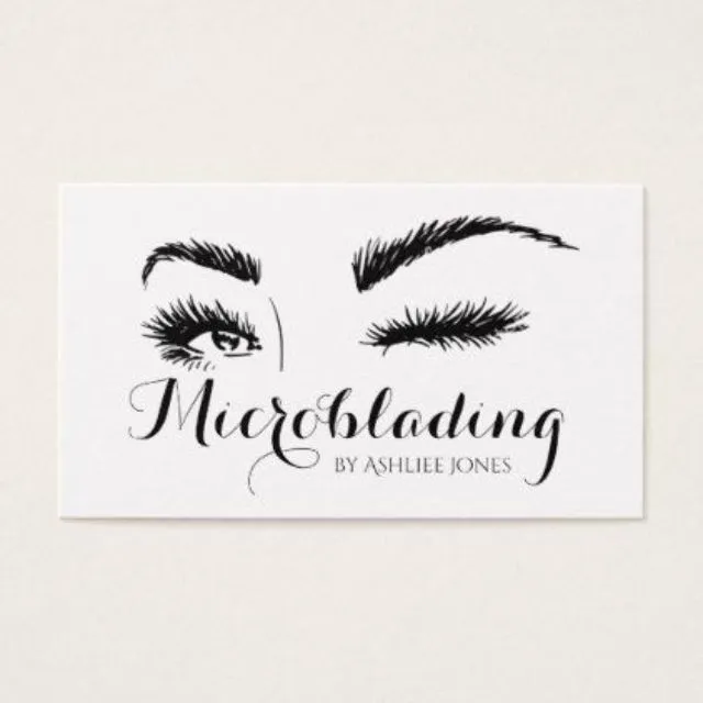 Mẫu card visit phun xăm Microblading