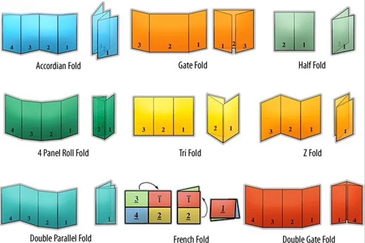 Một số thiết kế tờ gấp phổ biến hiện nay