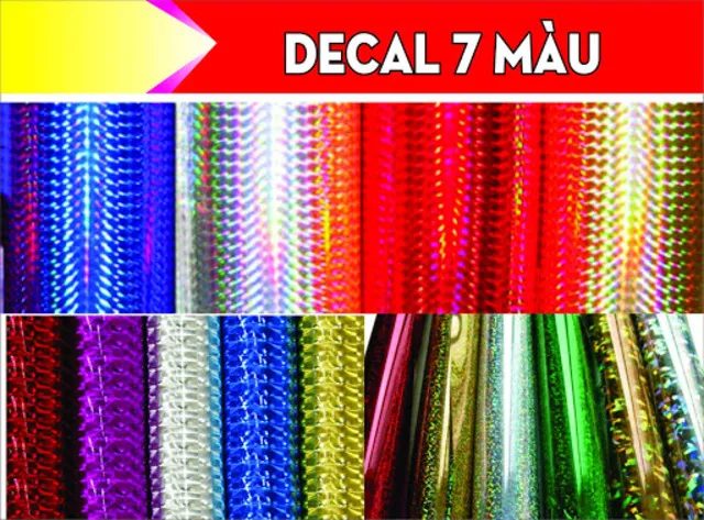 Giấy Decal bảy màu Giấy Decal bảy màu