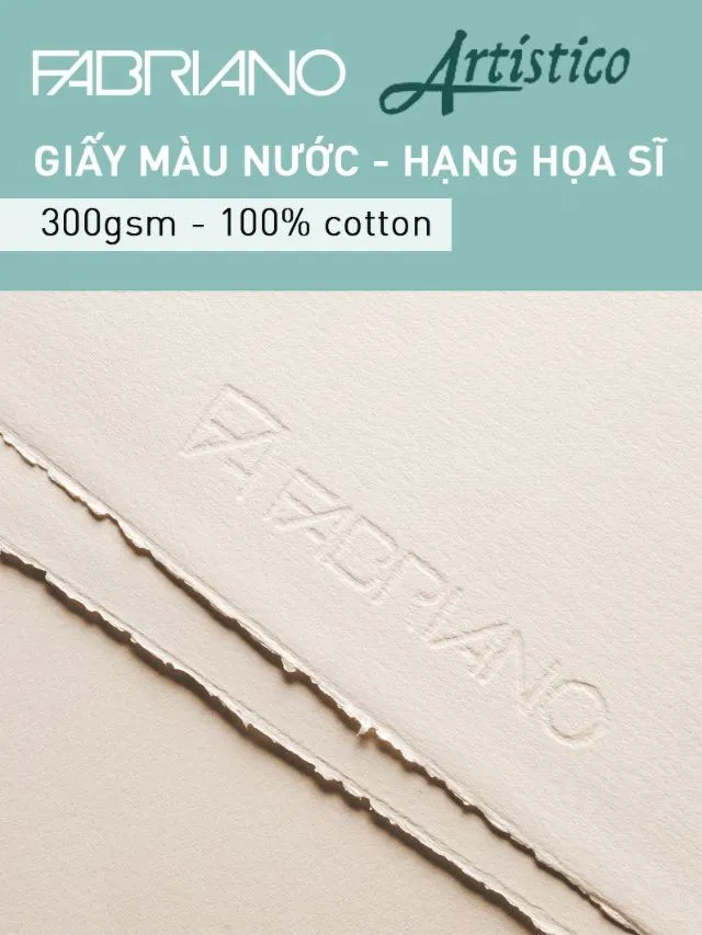 Cận cảnh giấy vẽ màu nước Fabriano Artistico Cận cảnh giấy vẽ màu nước Fabriano Artistico