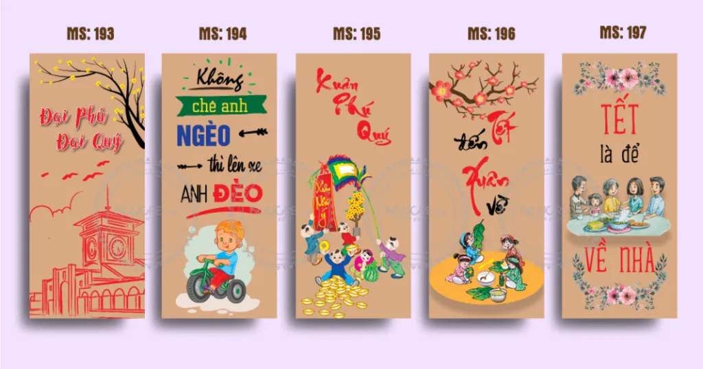 Mẫu lì xì giấy Kraft