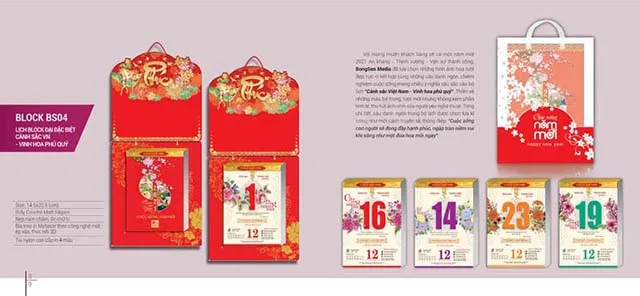 Lịch bloc đẹp dùng để treo tường Lịch bloc đẹp dùng để treo tường