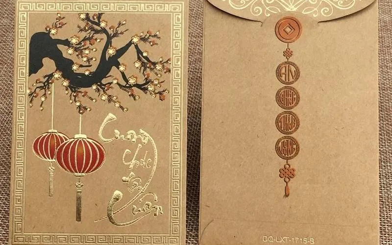 Lì xì được làm từ giấy kraf Lì xì được làm từ giấy kraf