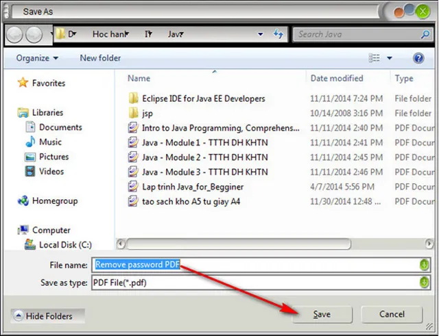 Lưu file lại Lưu file lại