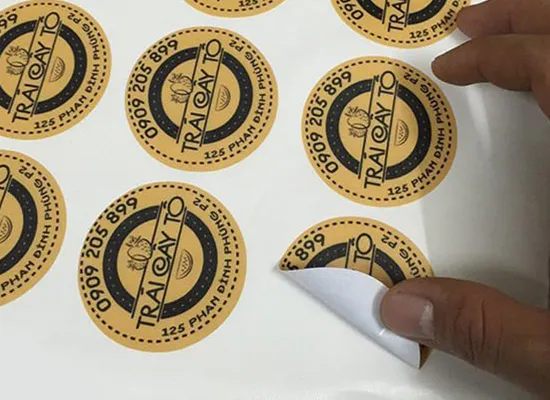 Phần mặt trên của decal