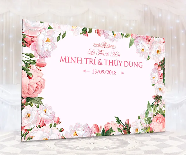 Mẫu backdrop lễ thành hôn Mẫu backdrop lễ thành hôn