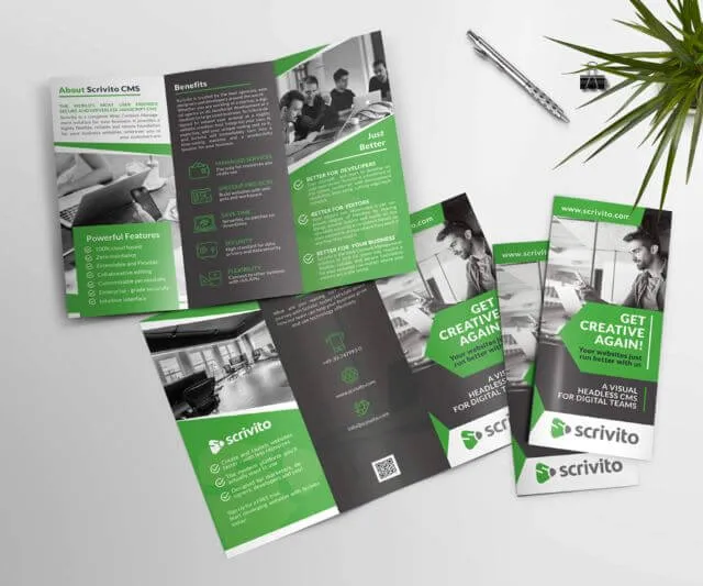 Mẫu Brochure gấp 3 điển hình, đơn giản, sáng tạo và truyền tải đầy đủ thông tin quảng cáo
