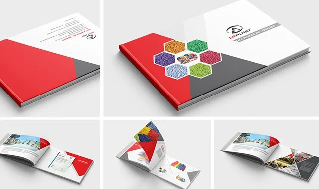 Mẫu brochure khách sạn thiết kế hình học