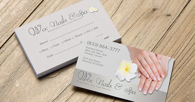 mẫu card visit của Woc Nail Spa
