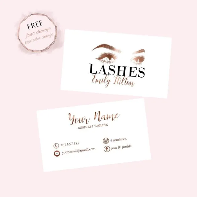 Mẫu card visit phun xăm Emily