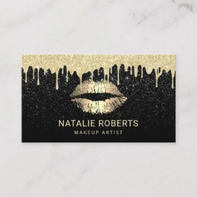 Mẫu card visit phun xăm màu đen