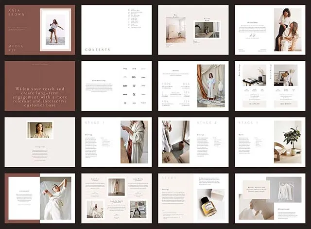 Mẫu thiết kế catalogue thời trang với gam màu trắng sáng Mẫu thiết kế catalogue thời trang với gam màu trắng sáng