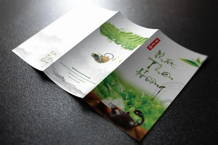 Mẫu tờ gấp quảng cáo sản phẩm trà