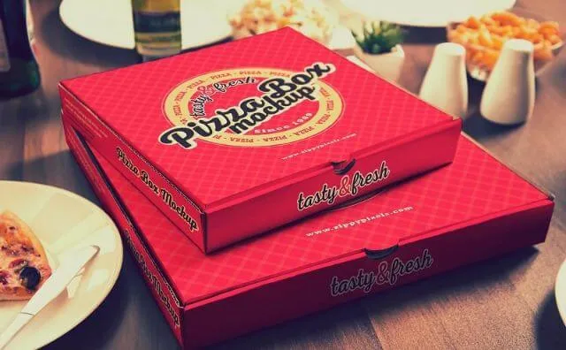 Mẫu hộp giấy đựng bánh pizza Mẫu hộp giấy đựng bánh pizza