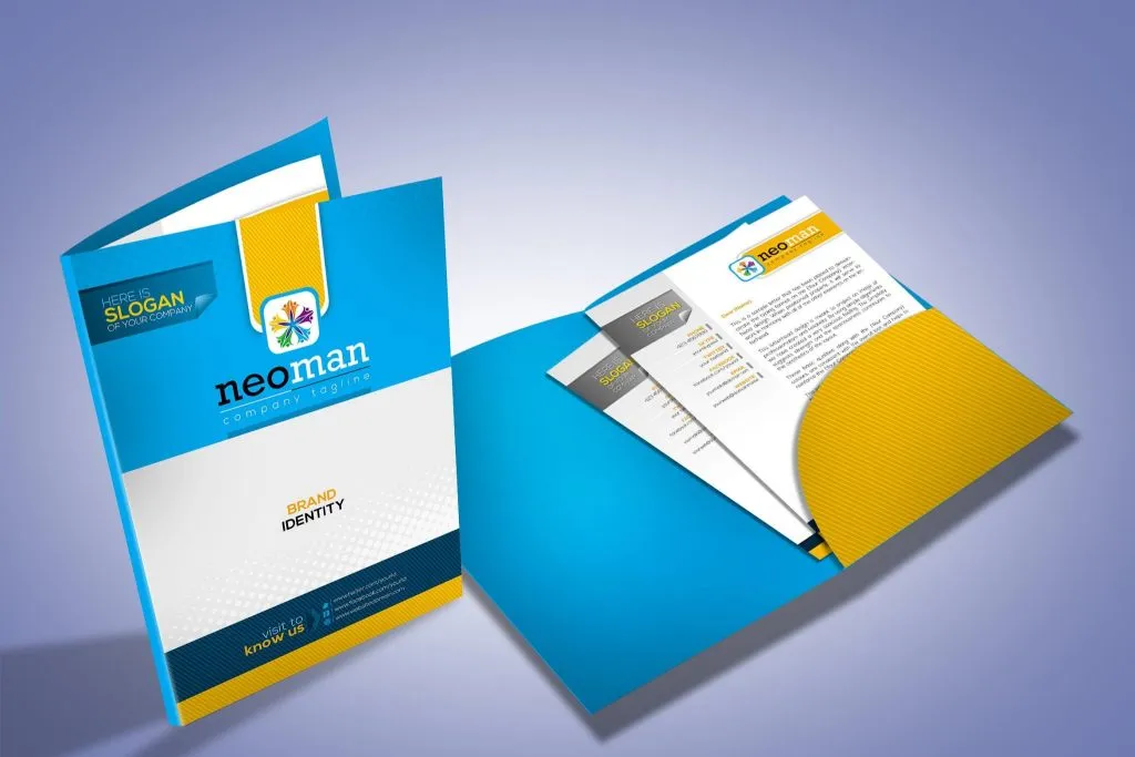 Mẫu kẹp file vector của công ty Neo Man