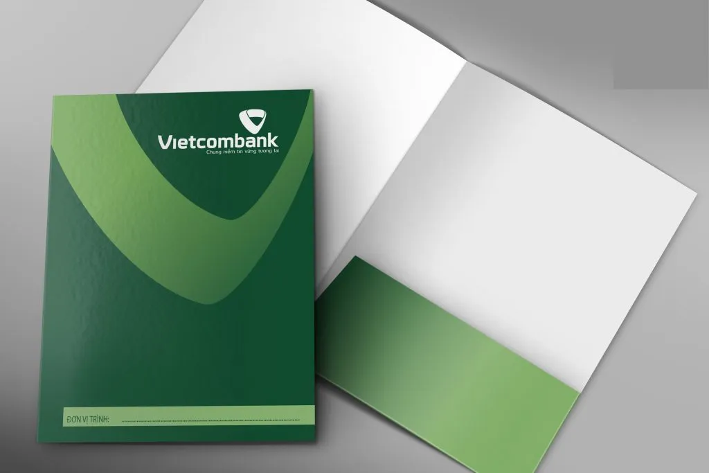 Mẫu in kẹp file của ngân hàng vietcombank