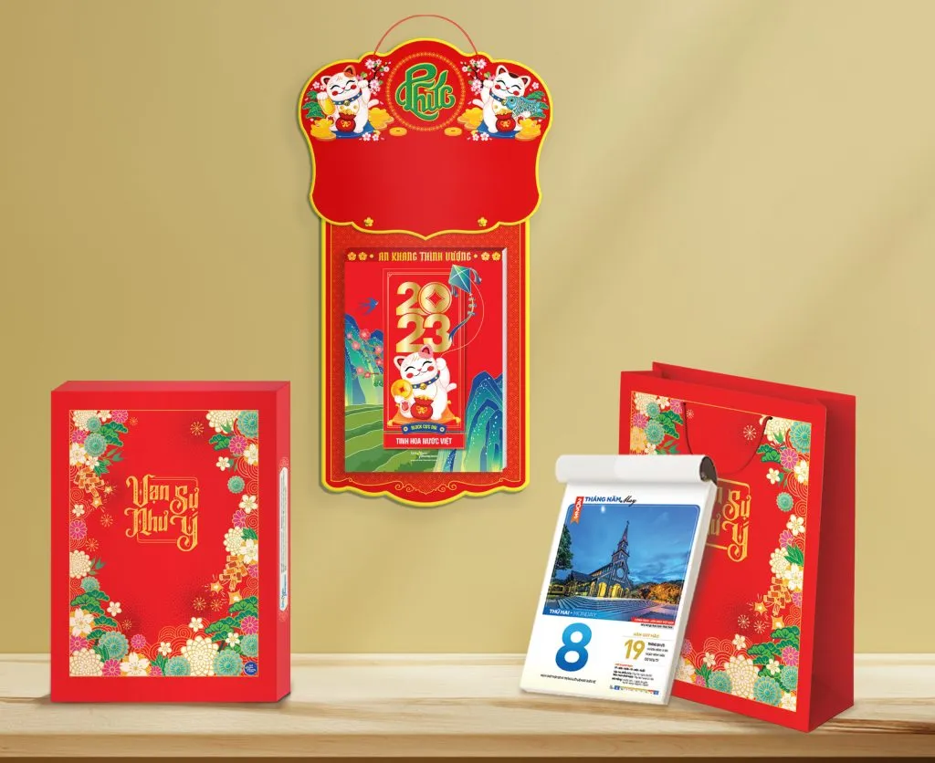 Mẫu lịch tết bloc vạn sự như ý