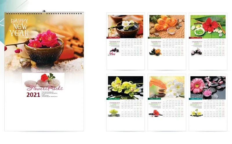 Lịch treo tường chủ đề các loài hoa Lịch treo tường chủ đề các loài hoa