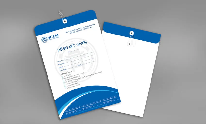 Mẫu phong bì đựng hồ sơ Mẫu phong bì đựng hồ sơ