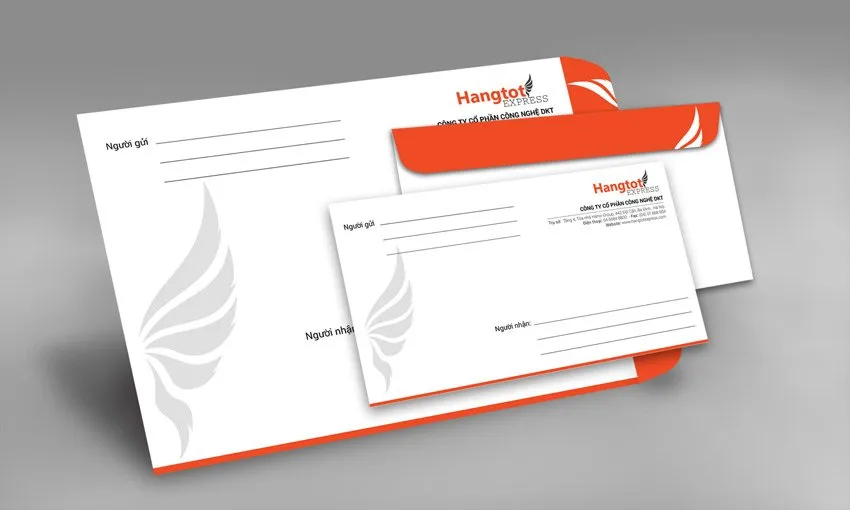 Mẫu phong bì thư tiêu chuẩn cho doanh nghiệp Hangtot Express Mẫu phong bì thư tiêu chuẩn cho doanh nghiệp Hangtot Express
