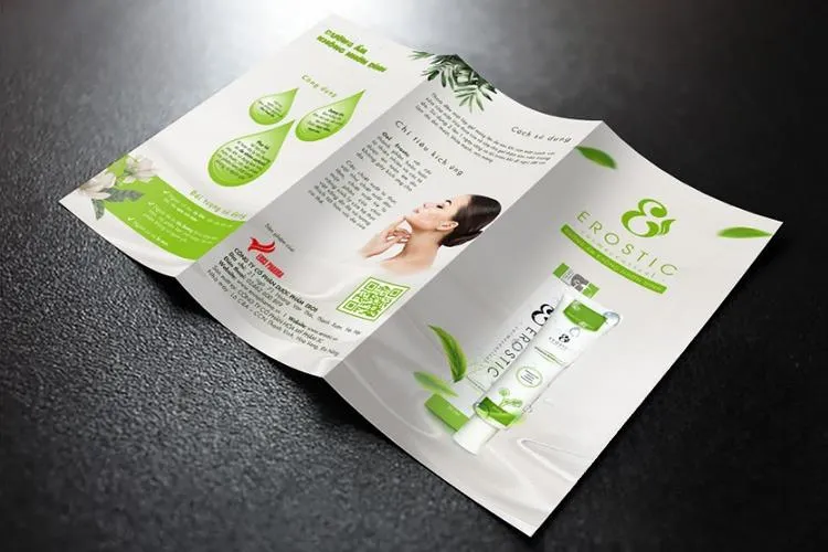 Mẫu tờ gấp giới thiệu sản phẩm chăm sóc da mặt