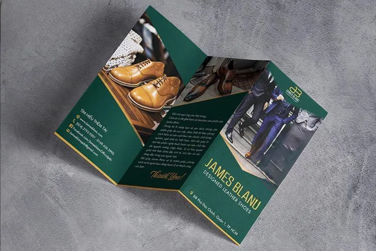 Mẫu tờ gấp thương hiệu giày James