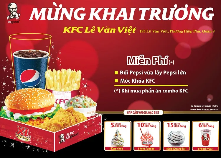 Mẫu tờ rơi khai trương gà rán KFC kèm ưu đãi Mẫu tờ rơi khai trương gà rán KFC kèm ưu đãi