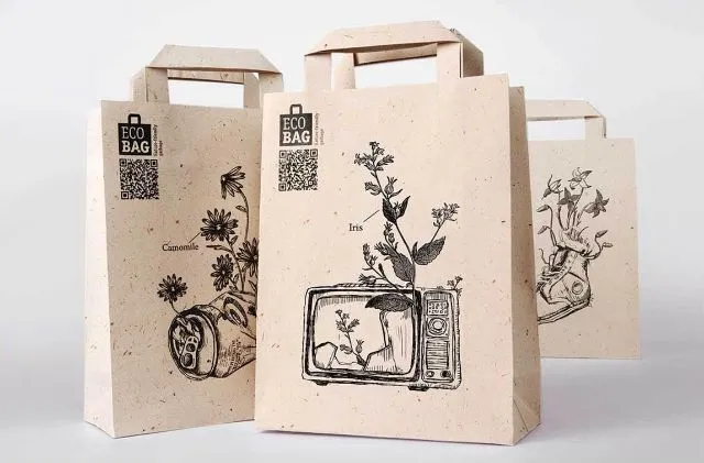 Mẫu túi giấy đựng quà chỉ với 2 màu, họa tiết, hình ảnh đơn giản Mẫu túi giấy đựng quà chỉ với 2 màu, họa tiết, hình ảnh đơn giản