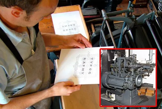 Máy in typo cổ Máy in typo cổ