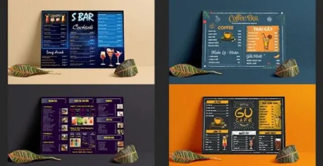 Menu dạng biển Menu dạng bảng biển