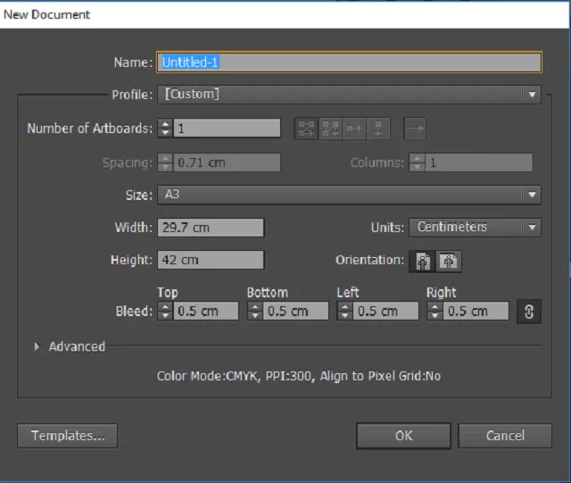 Nhấn Ctrl + N để tạo file thiết kế bao lì xì bằng Photoshop