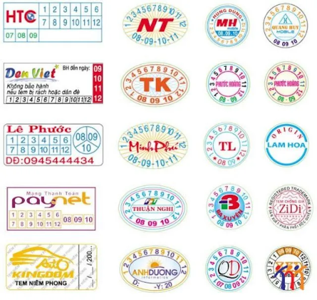 Mỗi hình dáng của tem lại có cách tính toán kích thước nhất định Mỗi hình dáng của tem lại có cách tính toán kích thước nhất định