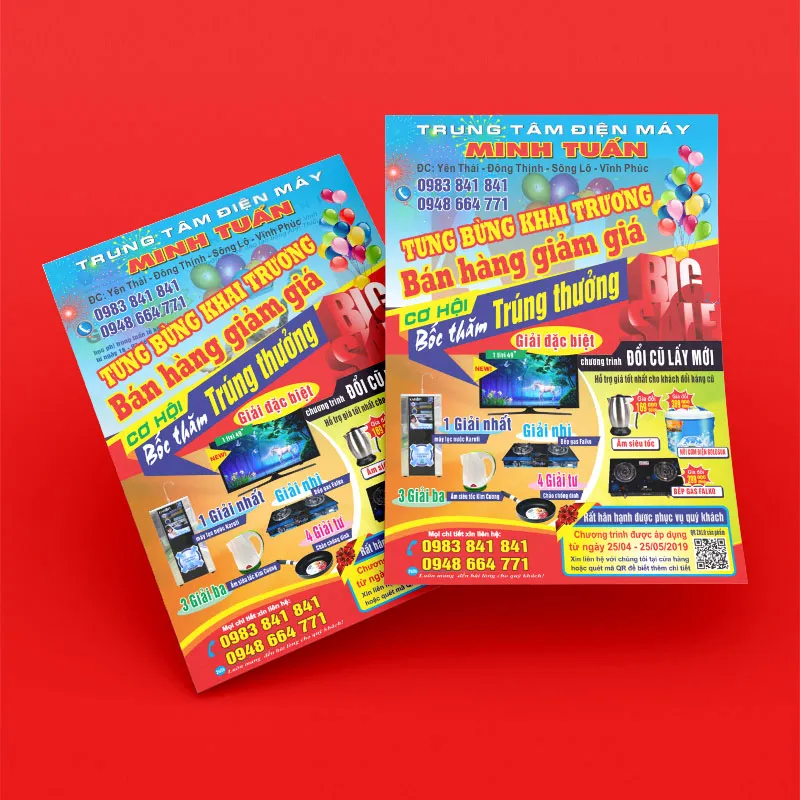 Tờ rơi khai trương siêu thị điện máy Minh Tuấn Tờ rơi khai trương siêu thị điện máy Minh Tuấn