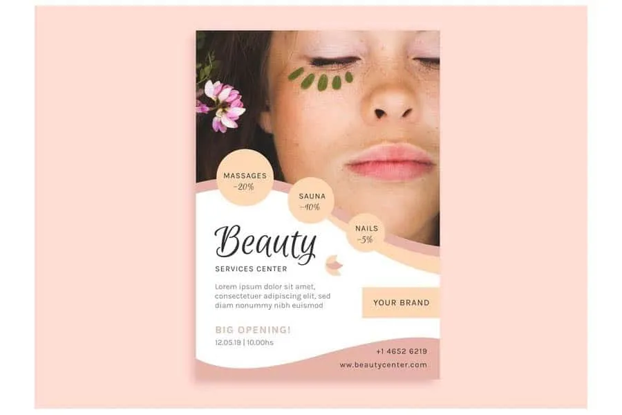 Tờ rơi khai trương dịch vụ làm đẹp Tờ rơi khai trương dịch vụ làm đẹp
