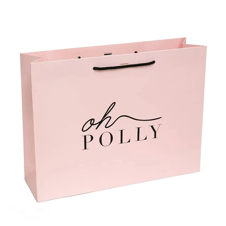 Mẫu túi giấy cho shop thời trang Polly Mẫu túi giấy cho shop thời trang Polly