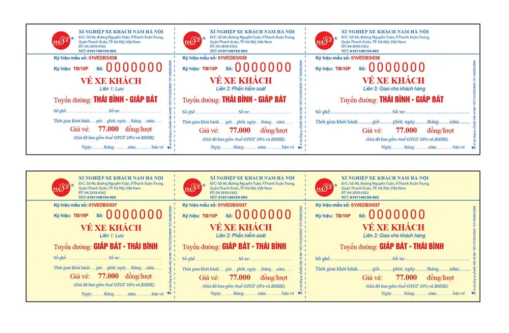 Vé xe 3 liên