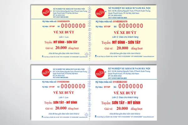 Vé xe buýt tuyến Mỹ Đình- Sơn Tây