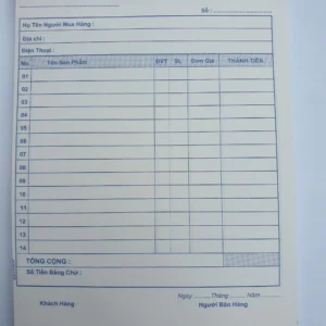 In hóa đơn 1 liên bán lẻ