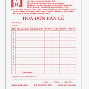 In hóa đơn khổ A5 tiện dụng