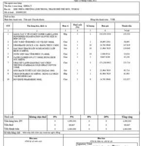 In hóa đơn nhà thuốc chuẩn mẫu