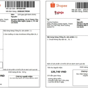 In hóa đơn Shopee bán hàng online