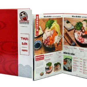 in menu bìa cứng