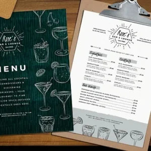 in menu giấy kraft